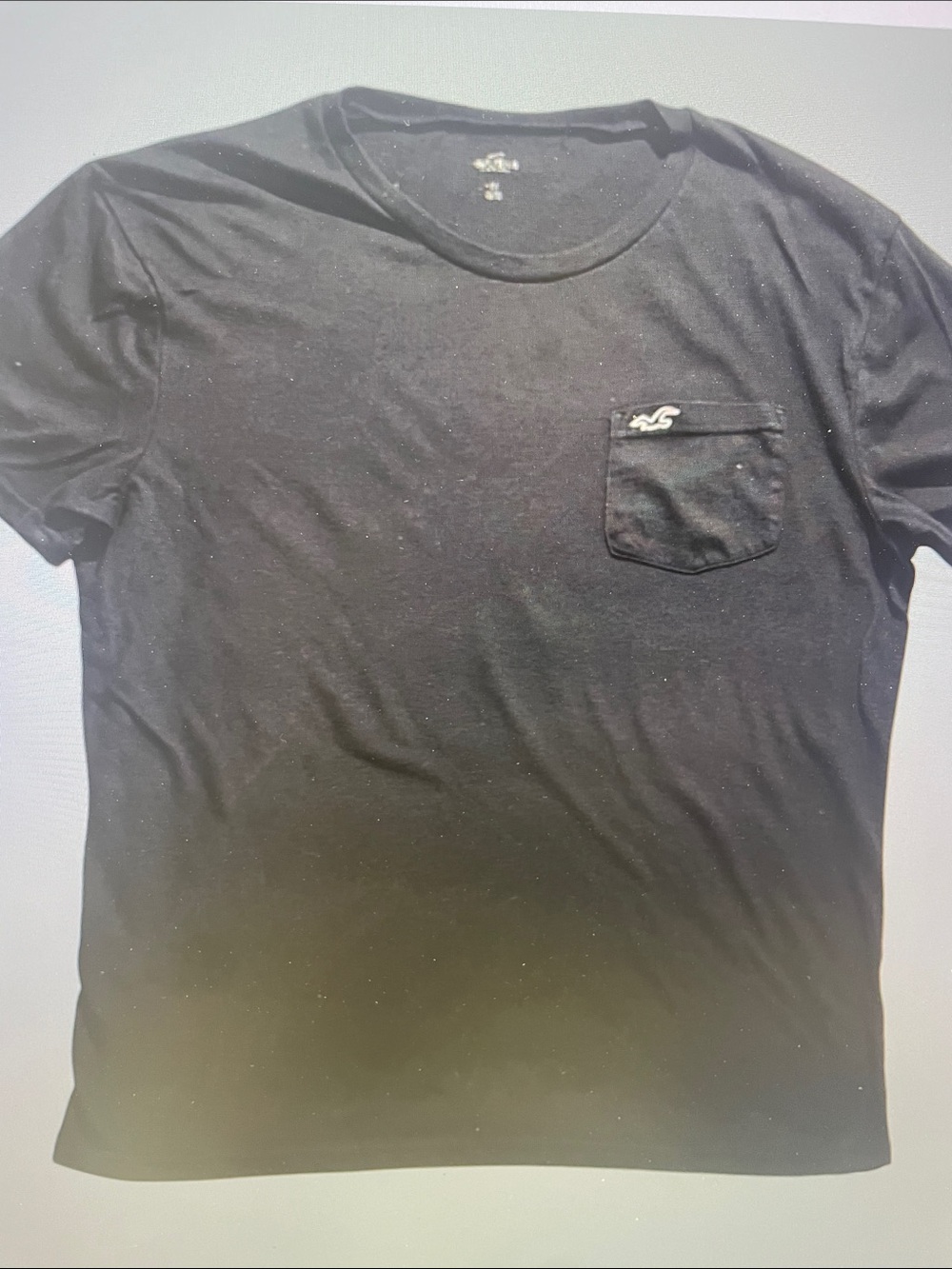 Hollister Men's Black Crewneck Pocket Tee